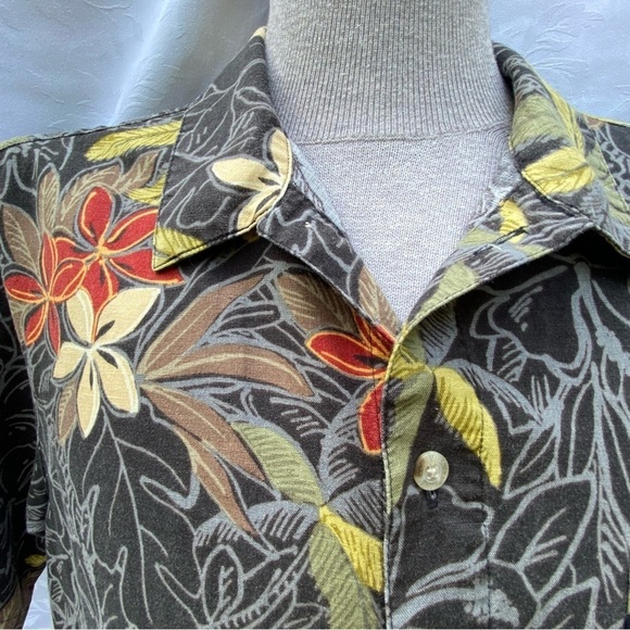 Columbia Linen Blend Tropical Hawaiian Style Resort Shirt Size XL - Picture 4 of 9